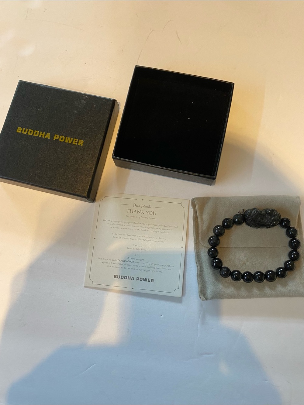 Buddha Power Obsidian Wealth & Protection Pixiu Bracelet